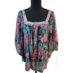 International concepts flair sleeved top Size XL